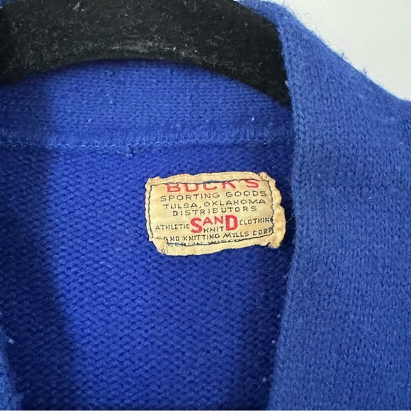 Vintage Blue and Gold Varsity Sweater - Picture 2 of 6